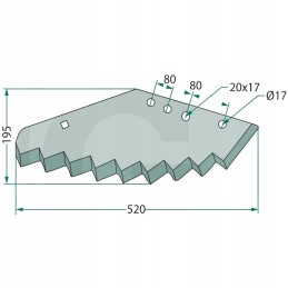 Granito siloso pjovimo peilis 8mm