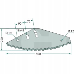 Sano Mayer pašarų vagono peilis 8mm 1050622, sustiprintas