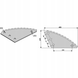Noz strautmann 403x210x8mm vertimix 60903500