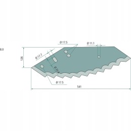 Tiekimo vagono ašmenys JF Stoll VM 14 18 32 38 13800040