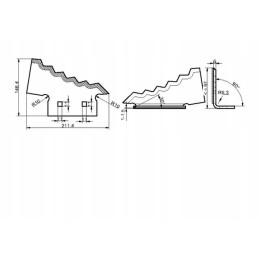 Kairysis padavimo vagono peilis, storis 6mm, 703956n