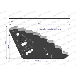 Mayer padavimo vagono peilis su Warynski volframo karbidu