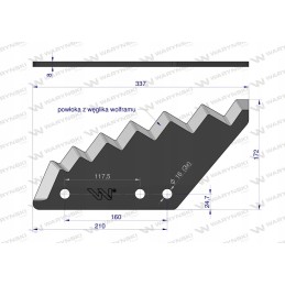 Kuhn padavimo vagono peilis su Warynski volframo karbidu