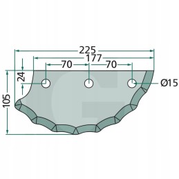 Dešinysis peilis, storis 6-5 mm