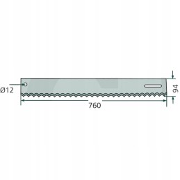 Kairysis pjovimo peilis, storis 4 mm, tipas hc 1