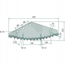 Granito padavimo vagono peiliai 6mm