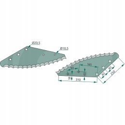Granito peiliai unifrost pašarų vagonams 6mm