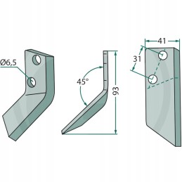 Granito peilis pašarų vagonams 4mm