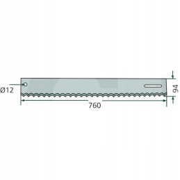 Kairysis pjovimo peilis, storis 4 mm, tipas hc 1