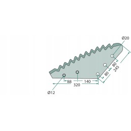 Peilis grūdintas 6 mm sukepintu karbidu