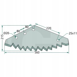 Granito peiliai mutti rollerfeed pašarų vagonams 6 5 mm
