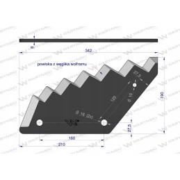 Triolet Stoll pašarų vagono peilis su Warynski karbidu