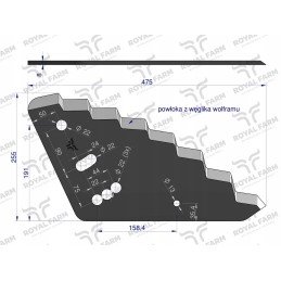 Mayer pašarų vagono peilis su karališkuoju ūkio karbidu