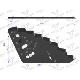 Mayer Standard Royal Farm pašarų vagono ašmenys