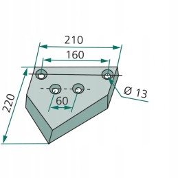 Centrinis peilis 527527216, skirtas redrock sistemai
