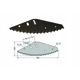 Tiekimo vagono peilis Mayer 1050030 Sano 90056 FM14030 MWS