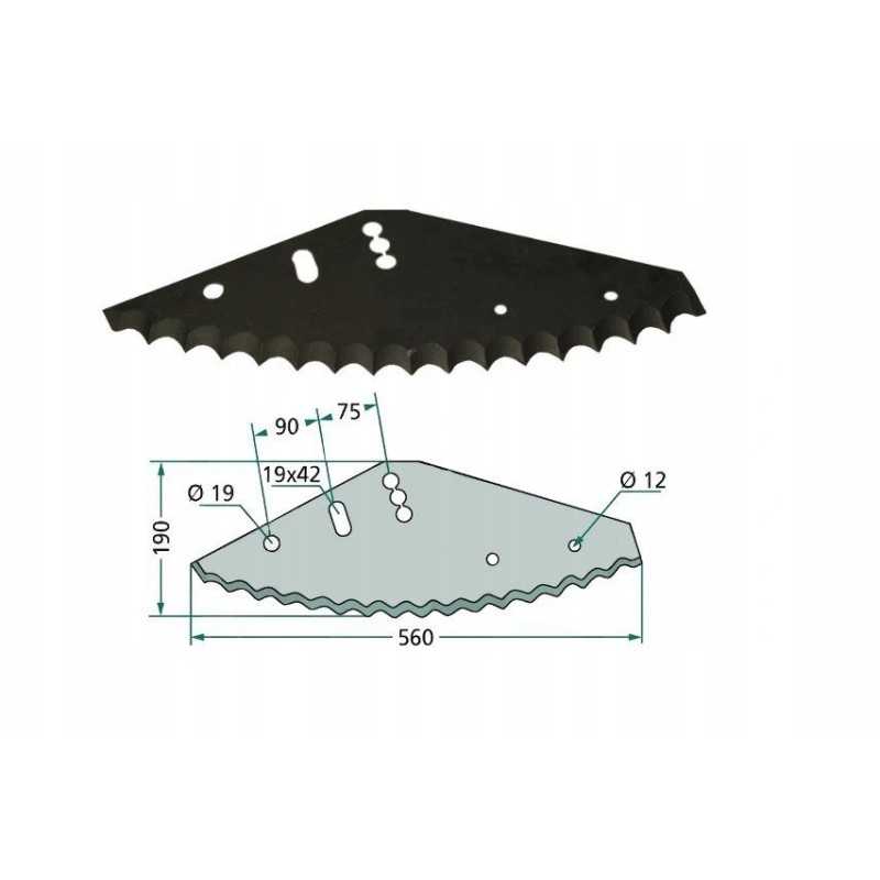 Tiekimo vagono peilis Mayer 1050030 Sano 90056 FM14030 MWS