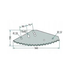 Tiekimo vagono peilis Mayer 1050030 Sano 90056 FM14030 MWS