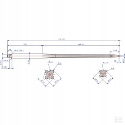 Krautuvas tiesus žvaigždės profilis 32x860 mm