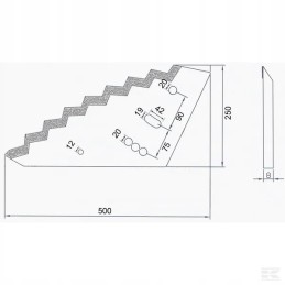 500x250x8 mm padavimo vagono ašmenys tinka Mayer