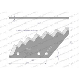 Tiekimo vagono peilis naudojamas su volframo karbidu