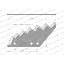 Tiekimo vagono peilis naudojamas su volframo karbidu