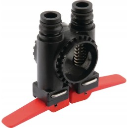 Raudonas dvigubas vožtuvas