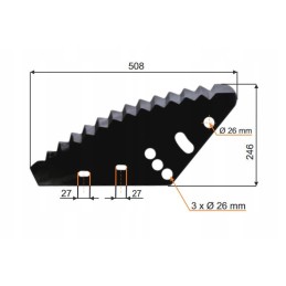 Hi spec vf0009 vf0009 vagono hi spec pašarų vagono peilis