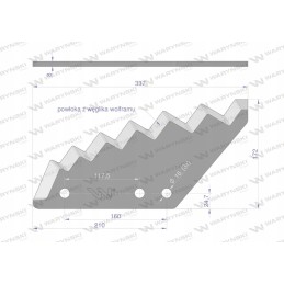 Kuhn padavimo vagono peilis su Warynski volframo karbidu