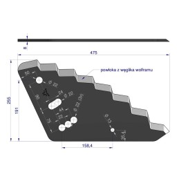 „Royal Farm“ standartinio pašarų vagono peilis