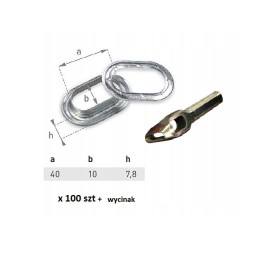 100 vnt kilpelių 40x10 brezento išpjovai