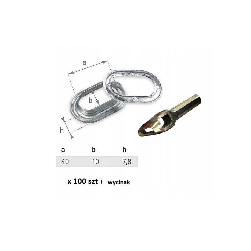 100 vnt kilpelių 40x10 brezento išpjovai