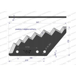Kuhn padavimo vagono peilis su Warynski volframo karbidu