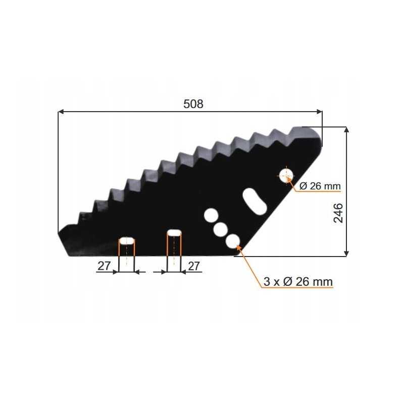 Hi spec vf0009 vf0009 vagono hi spec pašarų vagono peilis