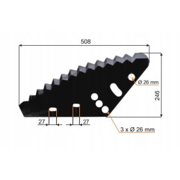 Hi spec vf0009 vf0009 vagono hi spec pašarų vagono peilis