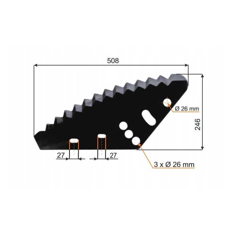 Hi spec vf0009 vf0009 vagono hi spec pašarų vagono peilis