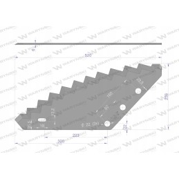 Universalus padavimo vagono peilis su 22 mm Warynski skyle