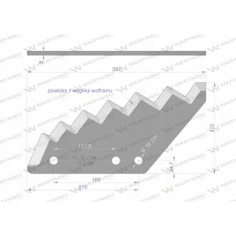 Tiekimo vagono peilis naudojamas su volframo karbidu