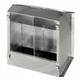 Cinkuota triušių lesykla su dangteliu