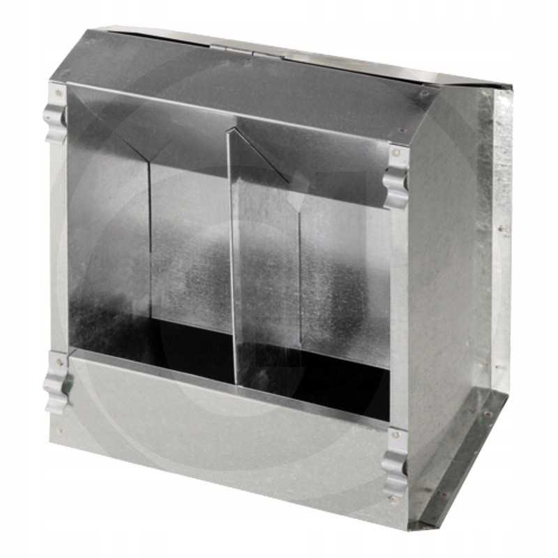 Cinkuota triušių lesykla su dangteliu