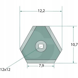 Kuhn granitinis siloso pjovimo peilis 77x106mm 5mm