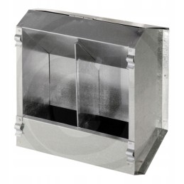 Cinkuota triušių lesykla su dangteliu