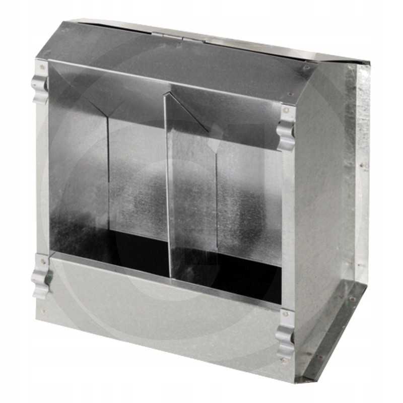 Cinkuota triušių lesykla su dangteliu