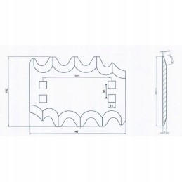 Faresino pašarų vagono peilis, dešinysis, 308459950