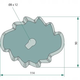 Tiekimo peilis 5 mm storti husky 16800139 granitas
