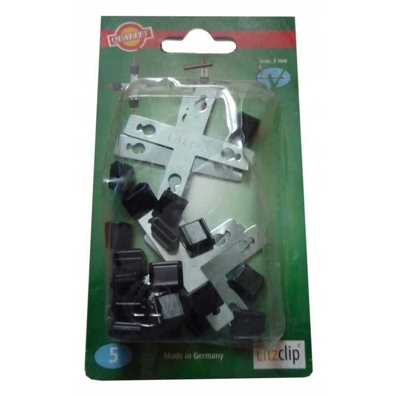 Kryžminė jungtis 3 mm litzclip kabeliui, 5 vnt