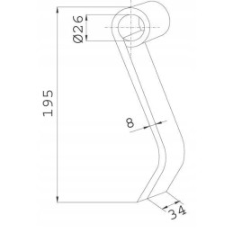 Plaktuvo peilis 35x195 mm tinka Kuhn