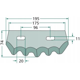 Marmix pašarų vagono pjovimo peilis 527243