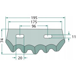 Marmix pašarų vagono pjovimo peilis 527243