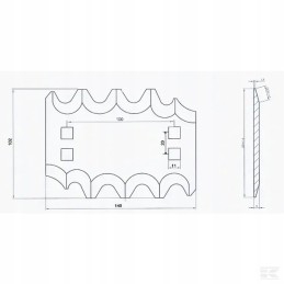 Tiekimo vagono ašmenys Faresin 308459950 FM19115